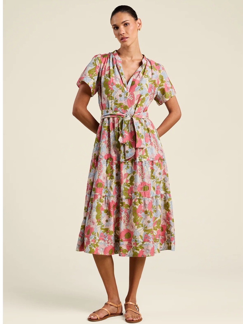 NWT - Trovata Birds of Paradise  Luana Dress Tarsila Bloom Midi Dress - Small